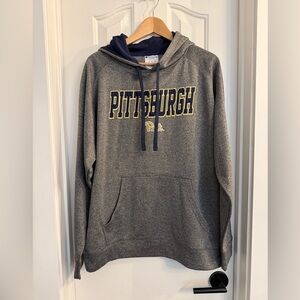 University of Pittsburgh Pitt Panthers Gray Pullover Hoodie Sweatshirt size L